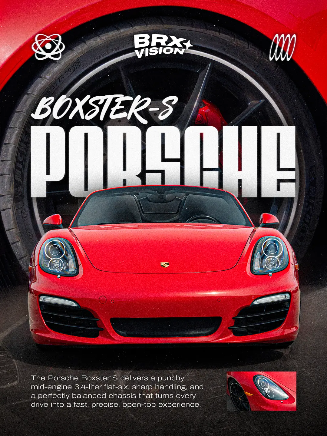 Red Porsche Poster