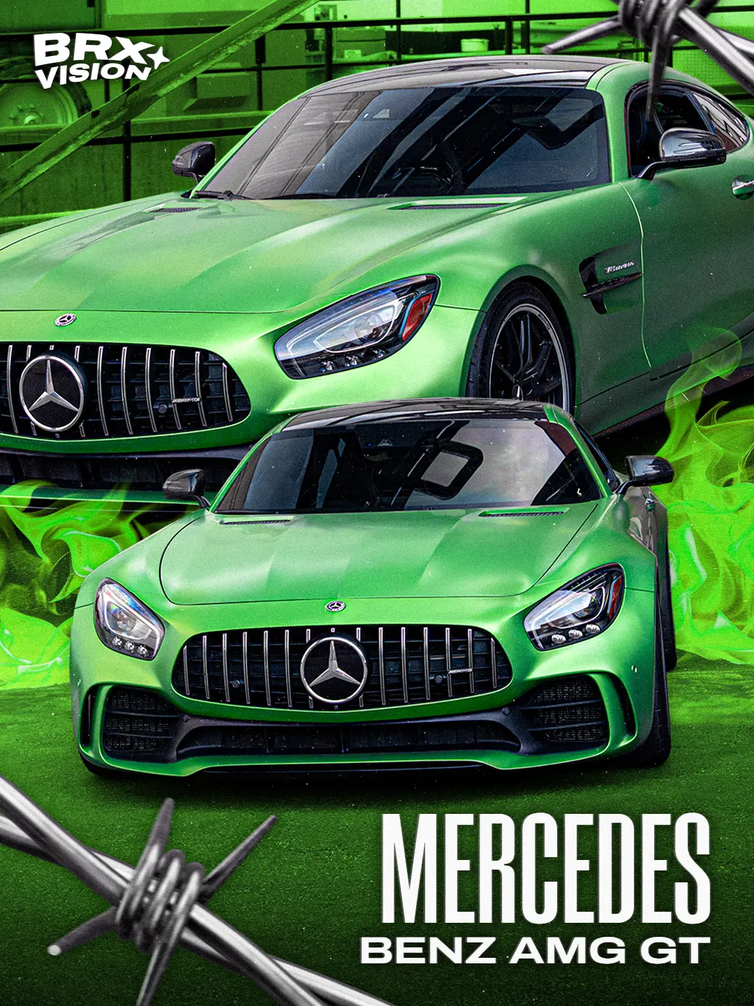 Green Benz Poster