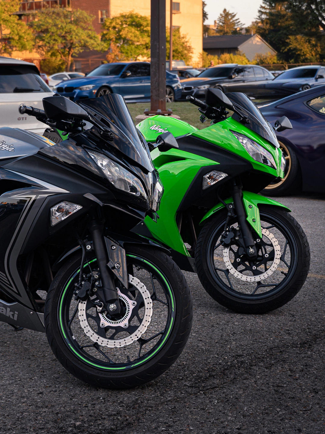 Green Kawasaki Motorcycle Photo